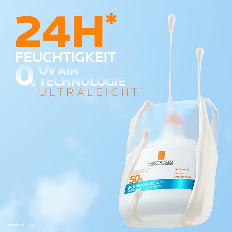 La Roche Posay Anthelios UV Air sunscreen serum SPF 50+ with hyaluronic acid, niacinamide and vitamin E, for all skin types, 50 ml