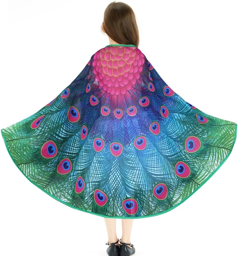 Fly Childhood Toddler Kids Fairy Peacock Wings Costume for Girls Dress Up Princess Party Favors