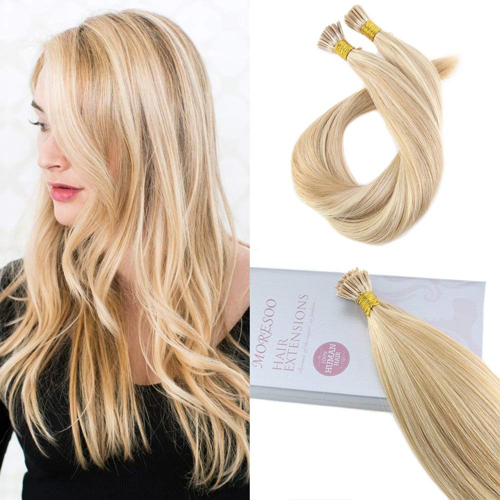 Amazon Com Moresoo 24inch Straight Keratin I Tip Hair Extensions