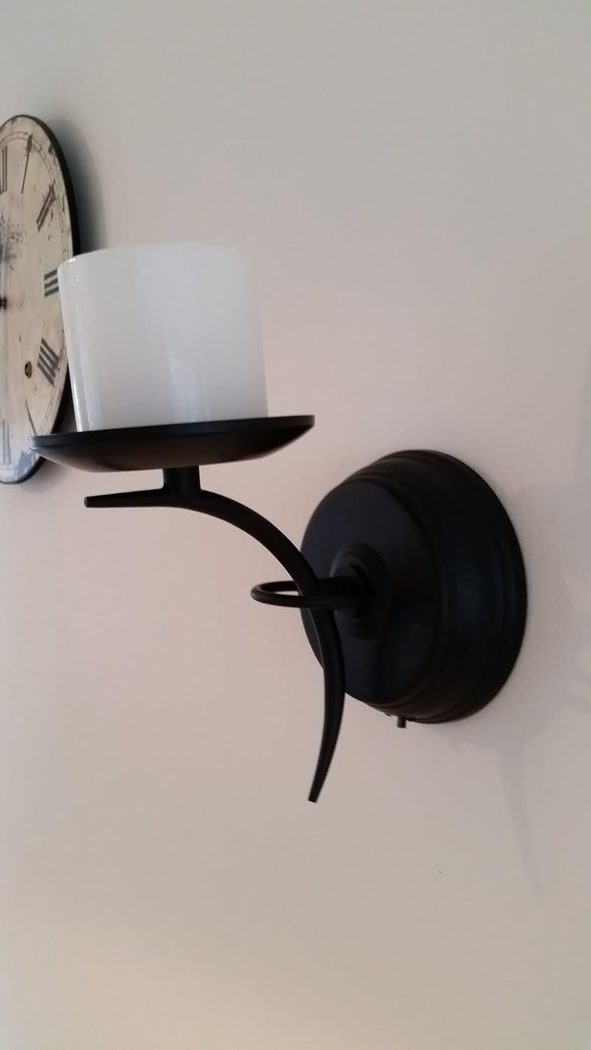 Battery Operated Wall Candle Sconce Traditional Black Amazon.co.uk