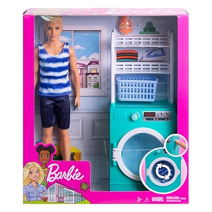Sadbhavna Barbie Ken Doll Fyk51 Washing Machine Playset 2019 Collection