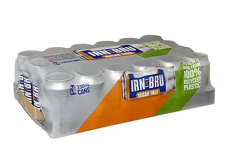 IRN-BRU Sugar-Free Diet, 24 Pack Zero No Sugar & Low Calorie Fizzy Drinks Multipack Cans - 24 x 330ml Cans