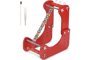 Adjustable Standing Bead Frame with 4 Width Settings (7.5-10.5in), Ergonomic Angled Wood Beading Weaving Frame for Jewelry Ma