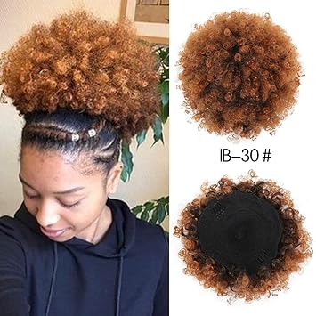 T1b 30 Rosdina Synthetic Afro Puff Drawstring Ponytail Short