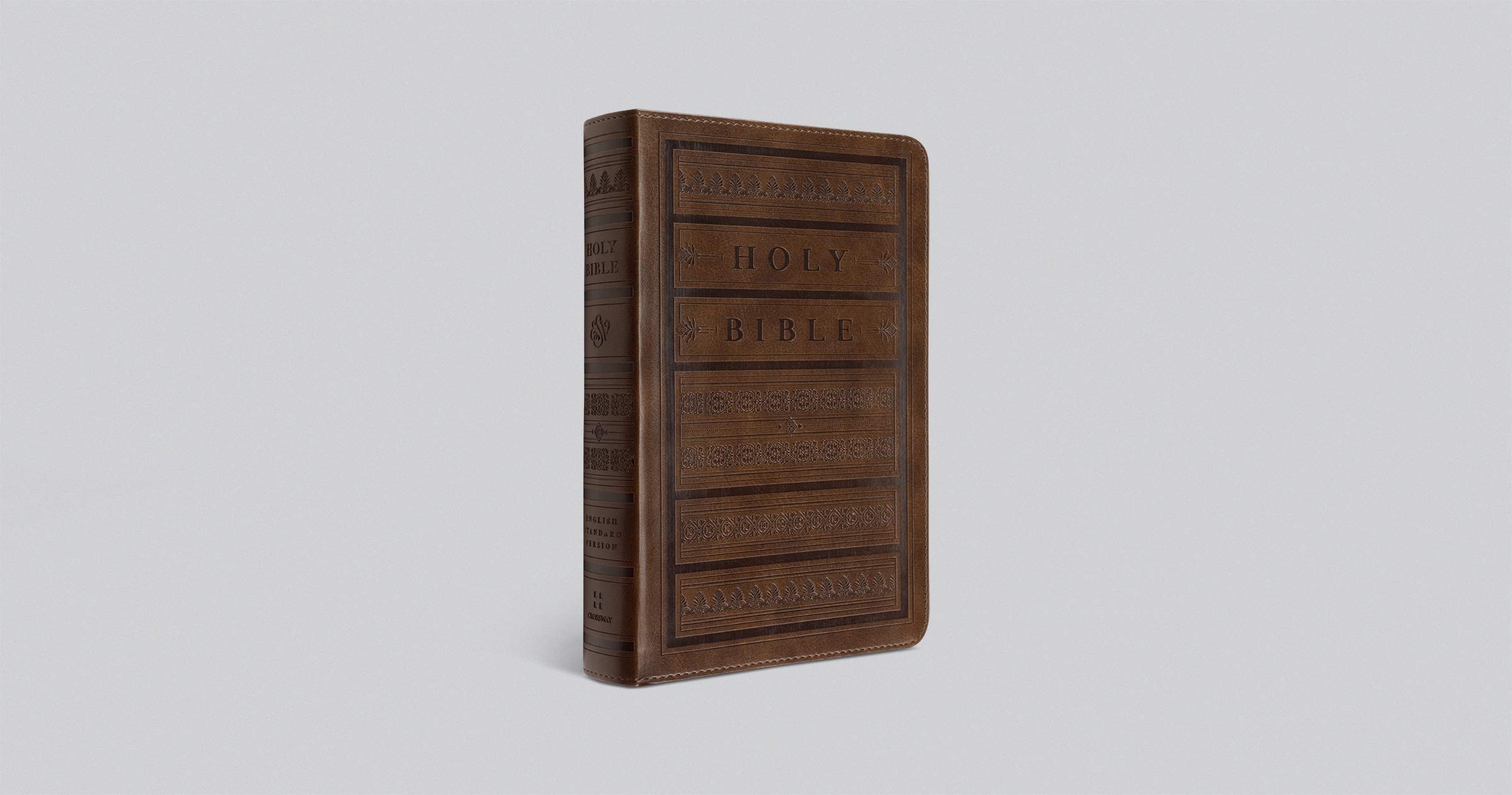 ESV Large Print Personal Size Bible (TruTone, Brown, Engraved Mantel Design) ESV Large Print Personal Size Bible (TruTone, Brown, Engraved Mantel Design) Imitation Leather
