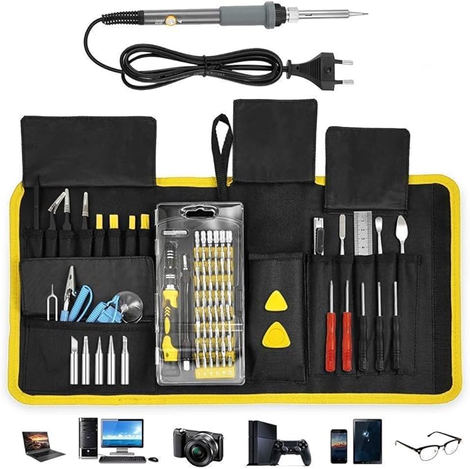 ACCEWIT 87 en 1 Juego de Destornilladores de Precisión Profesional Kit de Brocas Repair Kit Herramientas Para con 87 brocas Magnético, Para PC, IPhone, Tablet, Laptop, Camara, Consola de Juegos