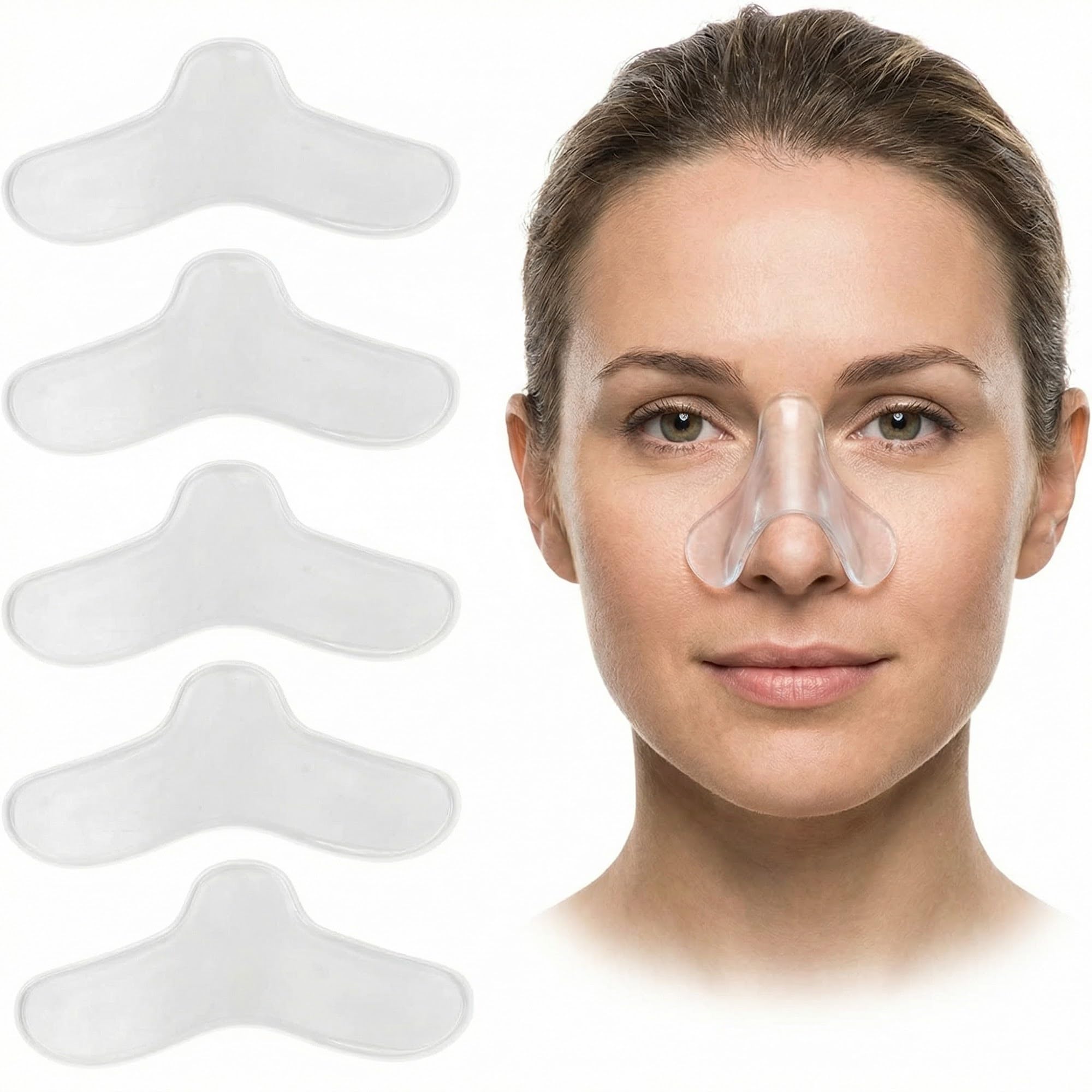 Ultra-Soft CPAP Nose Mask Pads for Comfort & Irritation | Flexible Gel Nose Mask Protector Prevents Red Marks | Essential CPAP Products Accessories (5-Pack)