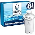 Brita Standard Water Pitchers and Dispensers, BPA-Free Reduces Copper, Cadmium and Mercury Impurities, Lasts Two Months or 40 Gallons, Includes 8 Filters, 8 Count, White