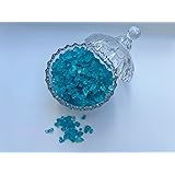 SweetGlob Old Fashioned Rock Sugar Candy Crystals 1 Pound (Light Blue Cotton Candy, Medium Crystal)