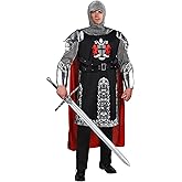 Spooktacular Creations 3 Pcs Halloween Knight Costume Men, Medieval Costume Men, Halloween Costumes for Cospaly Party