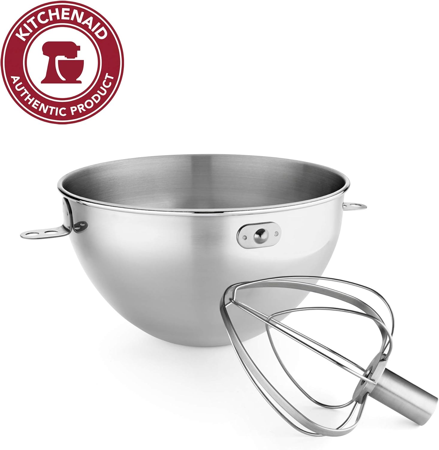 KitchenAid KN3CW 3-Qt. Stainless Steel Bowl & Combi-Whip - Fits Bowl-Lift models KV25G and KP26M1X