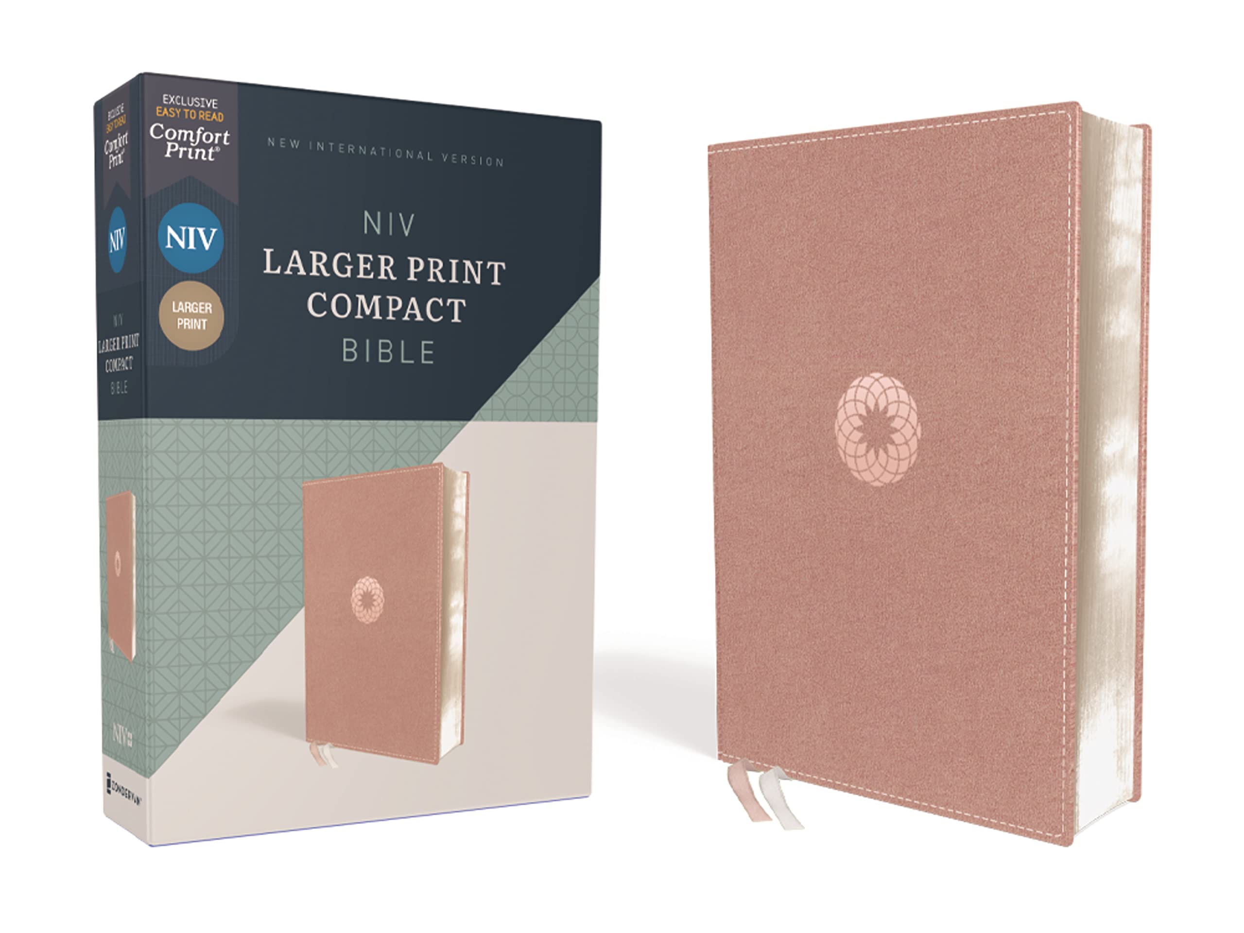 NIV, Larger Print Compact Bible(8.5-Point Print Size), Leathersoft, Pink, Red Letter, Comfort Print NIV, Larger Print Compact Bible(8.5-Point Print Size), Leathersoft, Pink, Red Letter, Comfort Print Imitation Leather