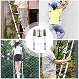 Multibao 2.6m Telescopic Ladder 9 Rungs 150kg Aluminium Extension view 8