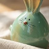 TOYANDONA 2pcs Easter Bunny Ceramic Figurines Car Interior Table Decor view 6