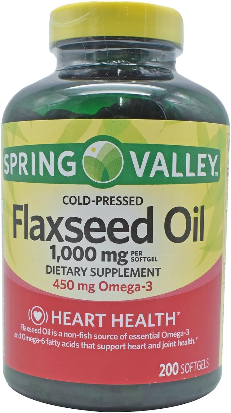Spring Valley Dietary Supplement Flaxseed Oil, 200 ct
