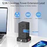 Sameriver Tower Extension Lead 3M 13A 3250W 8 AC Outlets 4 USB Surge Protected view 4