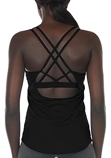 yoga top with built in bra uk