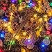 9.8 Feet 15 LEDs Globe String Lights, DecorNova Crystal Ball IP44 Waterproof 8 Modes Outdoor LED Fairy String Lights with 3AA Battery Box, with Timer, 5 Colors