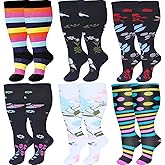 DZSoCoki Wide Calf Compression Socks for Women Men,Large Plus Size Compression Socks Support for Nurse Pregnant