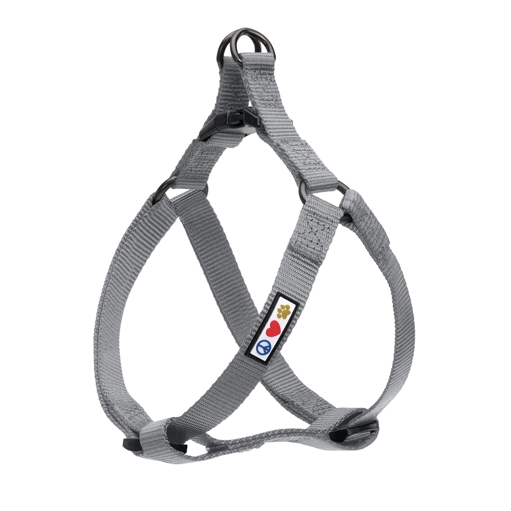 Pawtitas Large Dog Harness for Dogs, No Pull Harness for Dogs, Solid Colour Grey