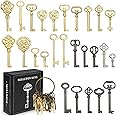 Skeleton Key Set, 26-Key Universal Replacement Skeleton Keys Kit for Antique Dresser, Chinese Cabinet, Antique Furniture and Old Style Cabinets or Doors, Collectible Gift