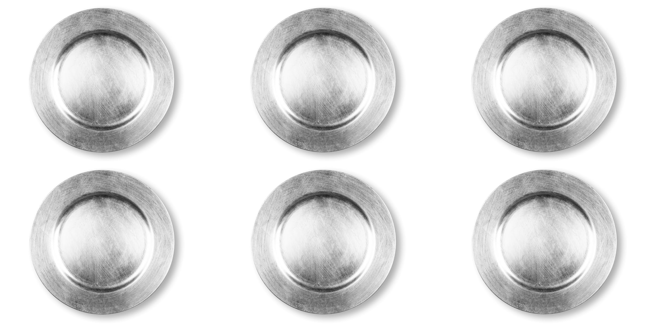 Excelsa Platinum Set of 6 Placemats, PP Plastic, Reusable, Diameter 33 cm