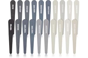 Honoson 20 Pcs Sanding Sticks for Plastic Models Polishing Sticks Assorted Metal and Wood Sanding Tools Accessory for Model Craft Amateur Beginner (Low Grits and High Grits,Water Drop Style)