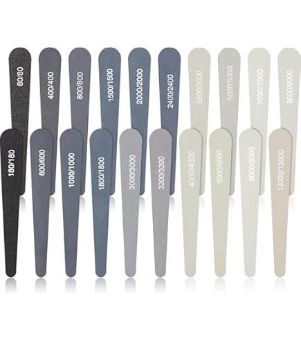50 Bâtonnets De Ponçage Double Tête - Grain 150 (grossier) Et 280 (fin) - 14 Cm - Pour Bois, Maquettes, Travaux De Précision - 7