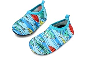 JIASUQI Baby Boys and Girls Barefoot Swim Water Skin Shoes Aqua Socks for Beach Swim Pool