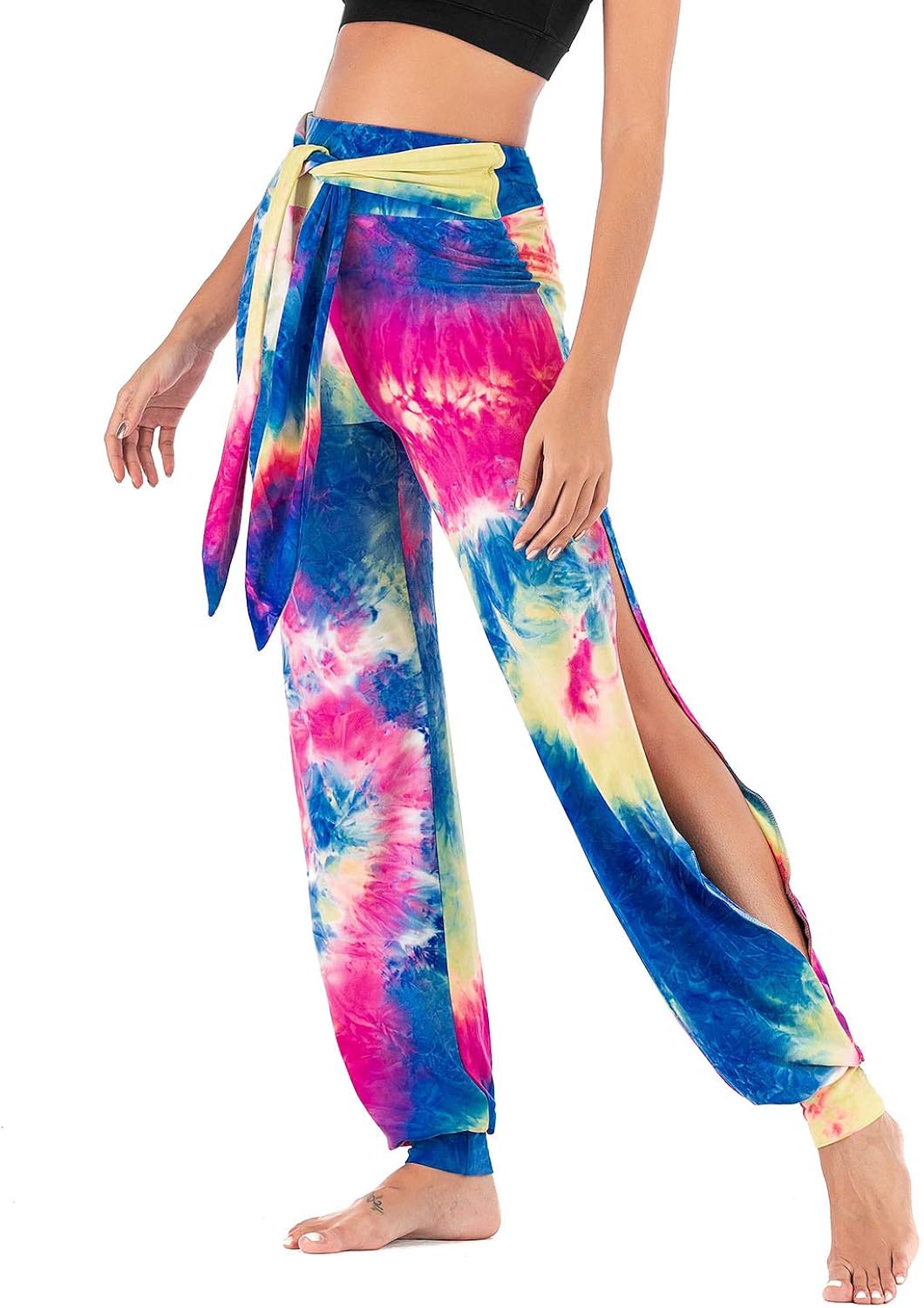 Weigkous Womens High Waisted Harem Yoga Pants