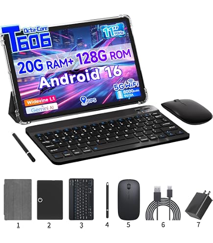 Amazon.com : PEICHENG Tablet with Keyboard and Case, Android 13.0