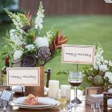 Gunwon 25Pcs Table Cards with Double Gold Border White 3.5x2in Wedding view 4