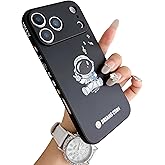 Yonds Queen for iPhone 17 Pro Cute Case, Cool Cartoon Astronaut Space Planet Moon Design Stylish Soft TPU Bumper Shockproof Anti-Slip Protector Case (iPhone 17 Pro, Music)