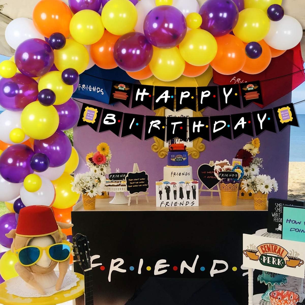 Friends TV Show Birthday Party Decoration, Friends Themed Birthday Decorations kit Friends Fans Balloon Garland Friends Fans Birthday Banner - Image 3