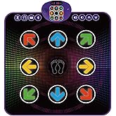 SUNLIN Light Up Dance Mat for Boys Girls Ages 3 4 5 6 7 8, Fun Toy Gift w/ 9 Light Up Keys & Bluetooth, Interactive Music Pad w/ 4 Game Modes & Adjustable Volume, Birthday Gift for Kids 3-12