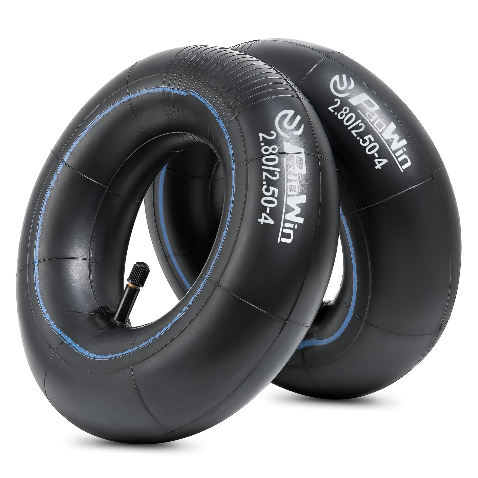 Photo 1 of 2 PCS 2.80/2.50-4 Replacement Inner Tubes with TR13 straight Valve Stem Compatible with Wheelbarrows, Mowers, Hand Trucks and More 2.80-4 2.50-4 Tire Tubes