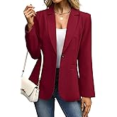 ELLEVEN Women's Blazer Business Casual Lightweight Suit - Long Sleeve Slim Fit Work Office Jacket with Pockets