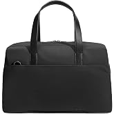 Away The Overnight Bag, Airline Approved Carry-On Travel Duffle Bag | 16-Inch Padded Laptop Pocket, Removable Shoulder Strap, Personal Item Travel Bag with Trolley Sleeve, Jet Black