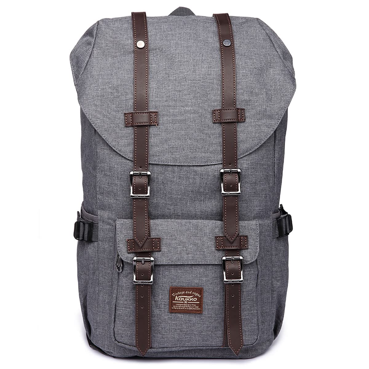 KAUKKO Rucksack Studenten Backpack 17 Zoll für 15" Notebook Lässiger Daypacks Schüler Bag Wandern Casual Daypack, 47 cm, 22.4 liters, Grey (Oxford Grau)