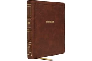 NKJV, Reference Bible, Wide Margin Large Print, Leathersoft, Brown, Red Letter, Comfort Print: Holy Bible, New King James Version