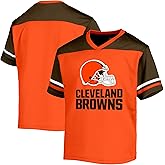 NFL Toddler 2-4 Officially Licensed Team Color V-Neck Wordmark Performance Primary Logo Jersey T-Shirt