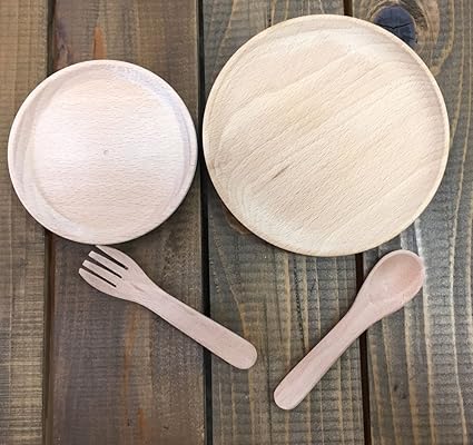 wooden play dishes