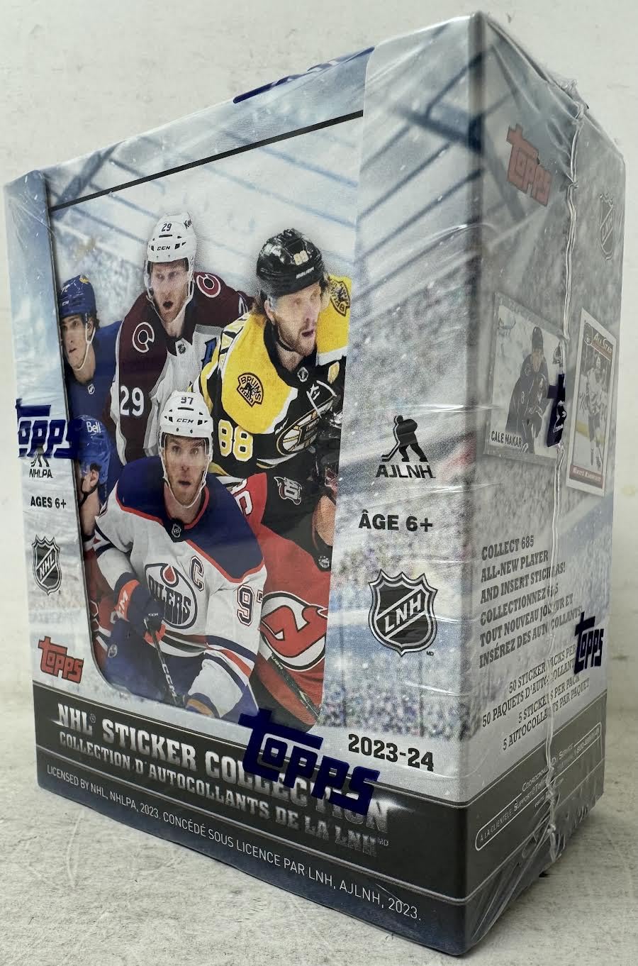 Photo 1 of 2023-2024 TOPPS NHL Hockey Sticker Collection - 50 Packs Per Box*FACTORY SEALED 
