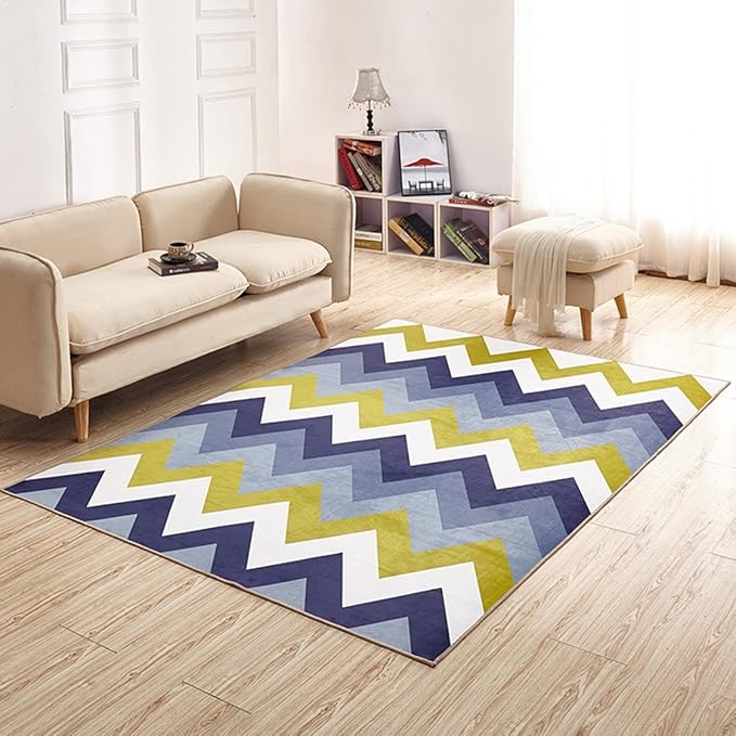 LXTX Simple geometry Rug living room bedroom 3D printing carpet Nordic