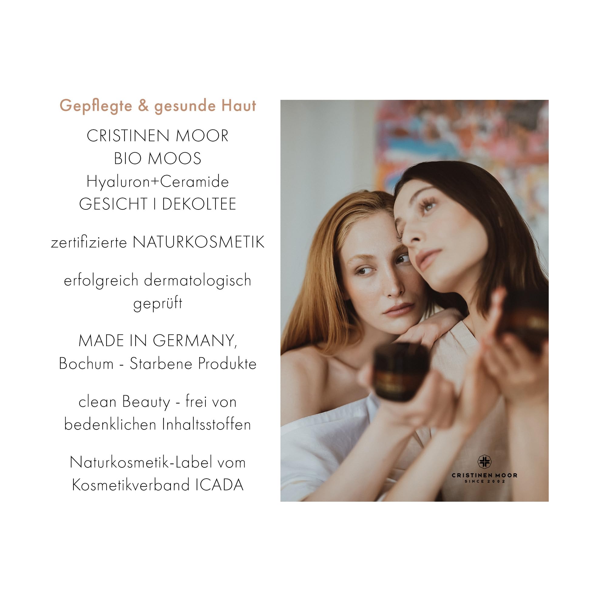 Moossalbe Gesicht Falten Testsieger, Zertifizierte Bio Anti Aging, Anti-Falten mit Isländisch Moos Extrakt, Hyaluronsäure, Ceramid & Aloe Vera, Tages Gesichtscreme für alle Hauttypen | Made in Germany 6