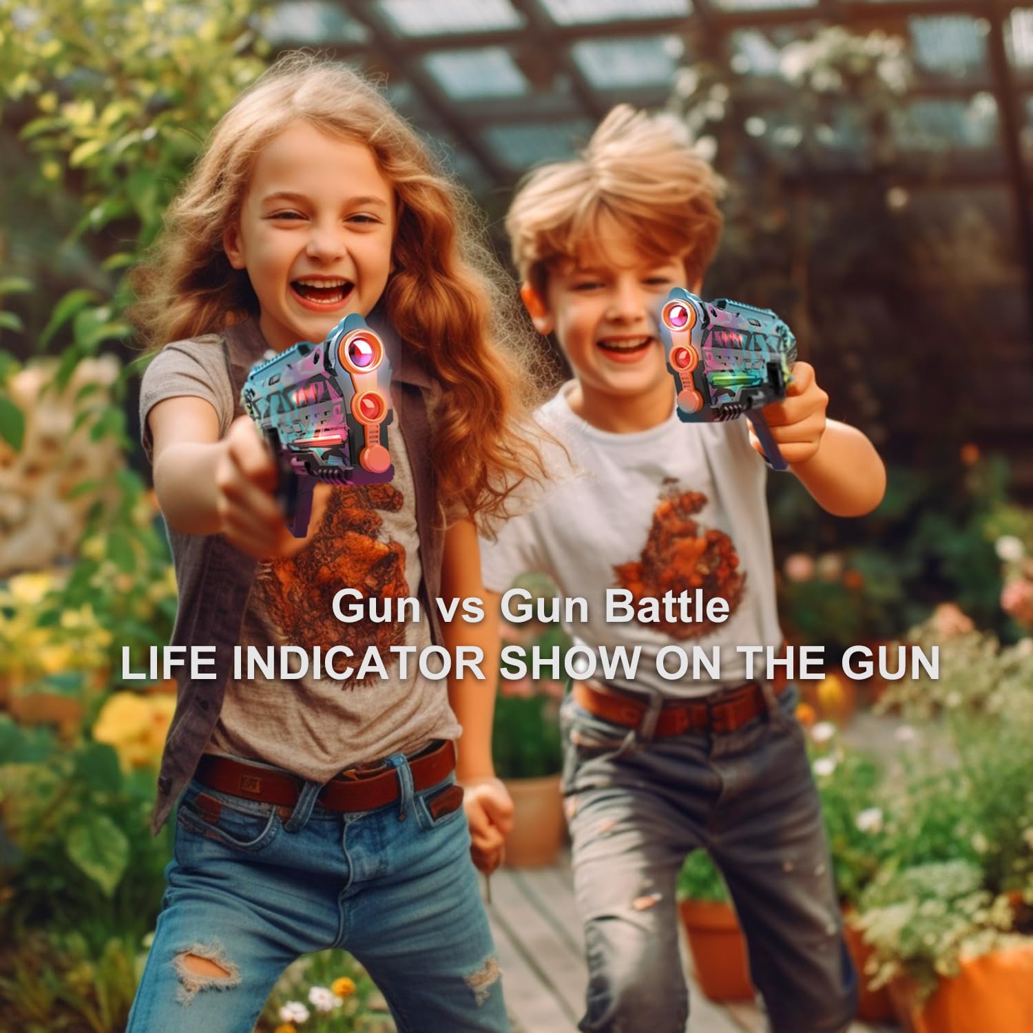 Laser Tag Set of 2, Lazer Tag Game for Kids Indoor & Outdoor Play, Gift Ideas for Kids Teens and Adults, Cool Toys for Teenage Ages 8 9 10 11 12+Year Old Boy & Girls