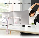 BONTEC Dual Monitor Arm Desk Mount 13-27 Inch VESA 75x75/100x100 White view 7