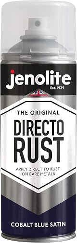 Jenolite Directorust Spray Paint Satin Cobalt Blue 400ml Multi-Surface