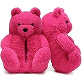 DEAR LOYEA Teddy Bears Slippers For Women Fluffy Shoe Cute House Animal Slippers Fuzzy Cartoon Character Mama Bear Sneaker Slippers Christmas Valentine Birthday Gifts