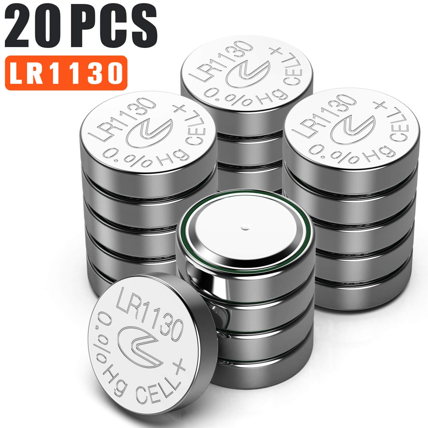20 Pack Button Cell Batteries 1.5V Alkaline AG10 189 389 LR1130 With Long Shelf Life